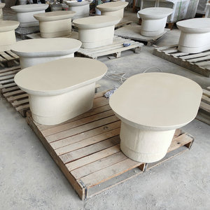Tavolino Rustico <span class=keywords><strong>in</strong></span> Cemento per Esterni, Stile Crema, Direttamente dalla Fabbrica, per <span class=keywords><strong>Giardino</strong></span> e Patio - Product Image 6