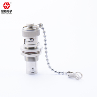 Adaptador de Panel Doble Hembra Coaxial RF Electrónico VIEW IS BNC, Niquelado, 50 Ohm, 1/2-28UENF-2A, Recto, Latón, ROHS, DC-4GHz