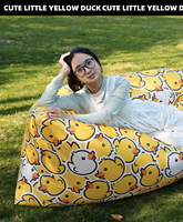 Sofá Inflable de Dibujos Animados, Portátil para Exteriores, de Poliéster, Bonito, para Festivales de Música, Campamentos, Modelo Patos, Zhejiang