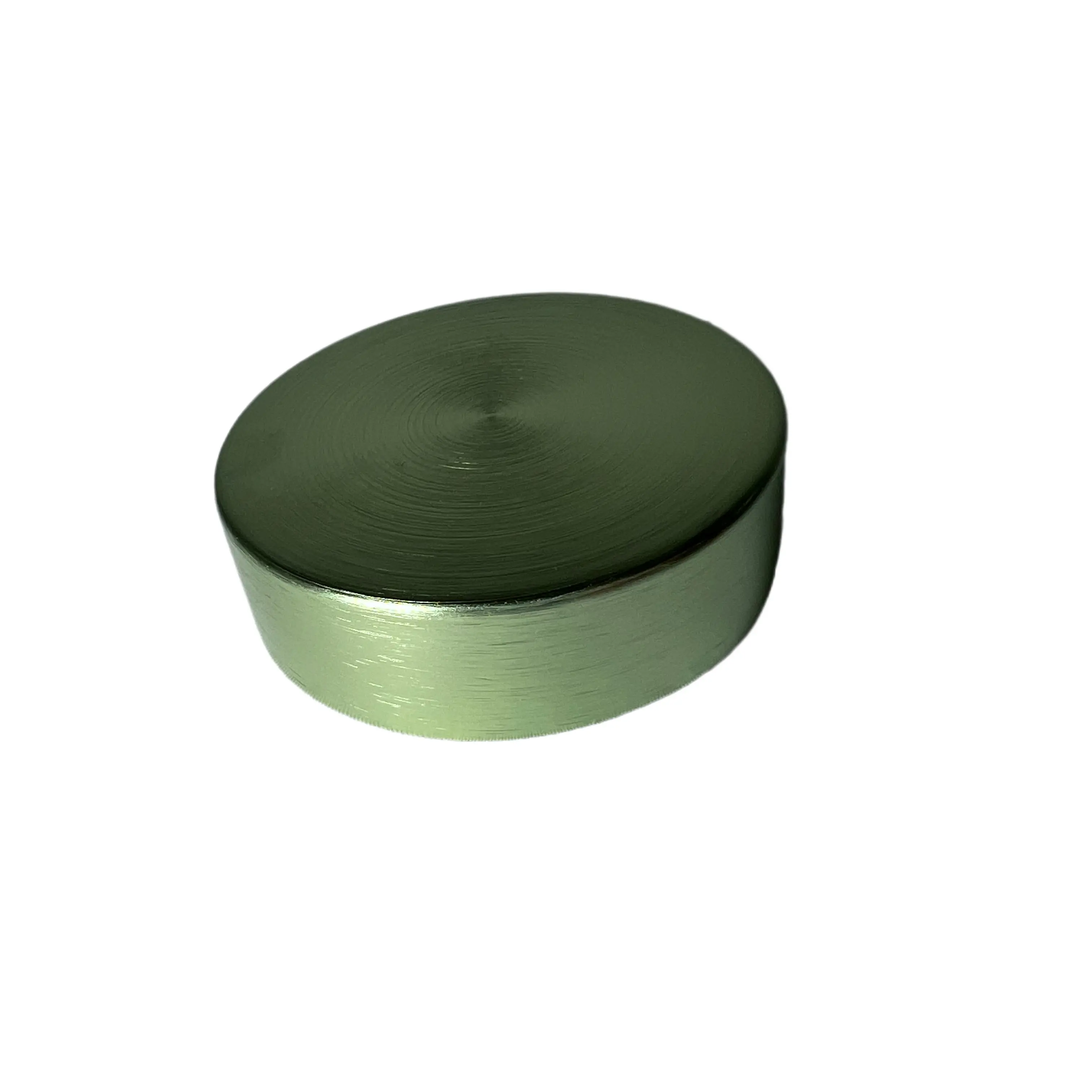 58-400 bouchons crème vert brossé couvercle en métal vert brossé avec doublures bouchons à vis en aluminium pour pot