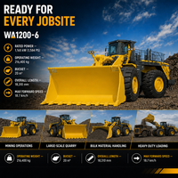 Komatsu WA1200-6 216400kg Nennlast-Radlader mit Motor, Getriebe, Pumpe & Lager für Tunnelbau, 1165kW Leistung
