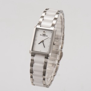 Orologi al quarzo con quadrante rettangolare da <span class=keywords><strong>donna</strong></span> <span class=keywords><strong>orologio</strong></span> da coppia in ceramica nera bianca impermeabile 2023 Reloj - Product Image 2