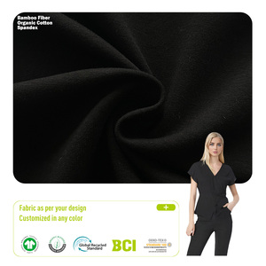 Tessuto Yoga e sportivo in cotone organico Spandex spugna - Product Image 1