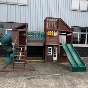 ملعب خارجي للأطفال مجموعة ملاعب حدائق الأطفال الخلفية معدات خارجية
