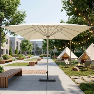Parasol spécial pour centre de glamping, école, café, auvent résistant au vent fort avec support <span class=keywords><strong>en</strong></span> <span class=keywords><strong>zinc</strong></span> pour base de glamping sur campus, protection solaire fixe - Product Image 3