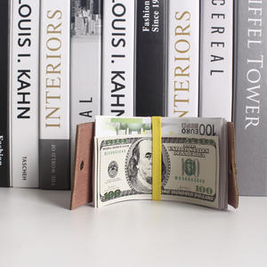 快速现金存取钱手提钱包带钱包收纳器皮革现金包裹钱包 - Product Image 3