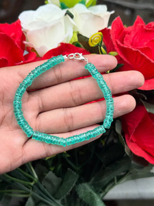 Ensemble collier et bracelet Tropical Aqua Crystal Harmony, perles vertes marine facettées, bijoux élégants faits à la main, cadeau pour femmes et filles - Product Image 3