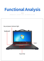 Ordinateur portable renforcé intégré de 17.3 pouces avec clavier de navigation souple VMix pour la diffusion en direct et l'enregistrement