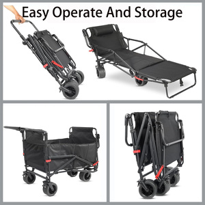 Chariot pliable multifonctionnel 2 en 1, adapté aux sports, au jardin, au <span class=keywords><strong>camping</strong></span> et aux voyages - Product Image 2