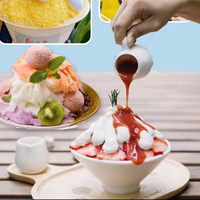 Machine à glace pilée coréenne professionnelle Bingsu, automatique, 4 parfums, avec moteur central, 220V/110V