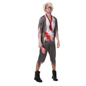 Costume d'écolier <span class=keywords><strong>zombie</strong></span> d'horreur de lycée d'halloween pour hommes - Product Image 6