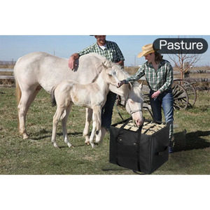 Bolsa de heno portátil plegable de seis patas, bolsa de almacenamiento de alimento para caballos de tela Oxford para alimentación de ganado - Product Image 2