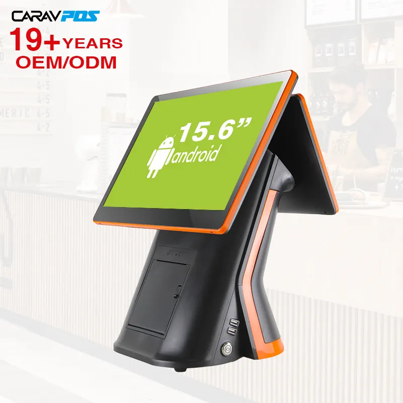 CARAV Großhandels preis 15,6 Zoll POS Android Terminal System Dual Screen für Restaurants