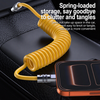 Câble de charge rapide USB-C vers USB-C 2A rétractable de 100 W avec affichage numérique pour téléphone portable et appareil photo