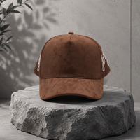 Casquette de baseball en daim et maille à 5 panneaux avec broderie 3D personnalisée, faible MOQ, haute qualité, prix bas