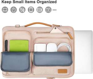 Sac fourre-tout imperméable gratuit pour femmes et hommes, sac à main de bureau, sac à bandoulière, sacoche pour ordinateur portable de 15,6 pouces - Product Image 4