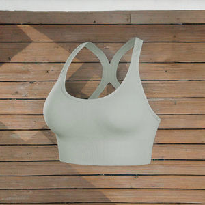 Sujetador deportivo de alto impacto con diseño de espalda hueca para mujer, para busto grande, a prueba de golpes, con botones, transpirable, top corto profesional para fitness - Product Image 2