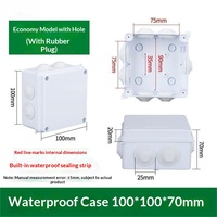 150x100x40mm IP65 ABS Wasserdichte Anschlussdose mit Gummistopfen, vorgebohrten Löchern, integriertem Dichtungsstreifen, Economy-Modell, Klemmenbox
