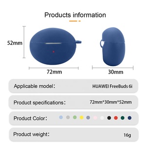 Étui de protection en silicone pour écouteurs <span class=keywords><strong>HUAWEI</strong></span> FreeBuds 6i, étui de couleur unie pour écouteurs sans fil - Product Image 2