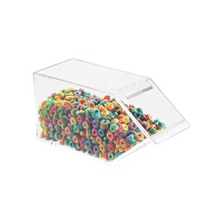 Individueller durchsichtiger akrylischer stapelbarer Container für Zuckerbonbons Großhandel Acryl-Überzug-Dispenser für Zuckerwarenladen