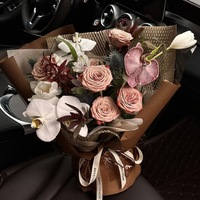 Rouleaux de papier Fenghua de papier kraft de couleur unie fleur papier d'emballage ténacité étanche cadeau bouquet matériaux d'emballage