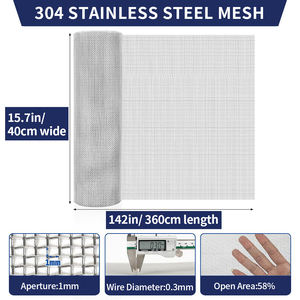 Vật liệu xây dựng Màn hình màu đen tráng Fly muỗi dây lưới màn hình thép không gỉ dệt Côn trùng Net màn hình cho cửa sổ - Product Image 6