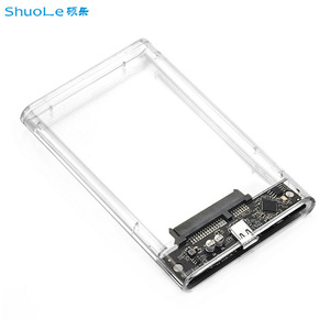 ShuoLe Transparent <b>External</b> <b>Hard</b> <b>Drive</b> Enclosure USB3.0 Type C 3.1 Dual Interface For HDD <b>SSD</b> - Product Image 1