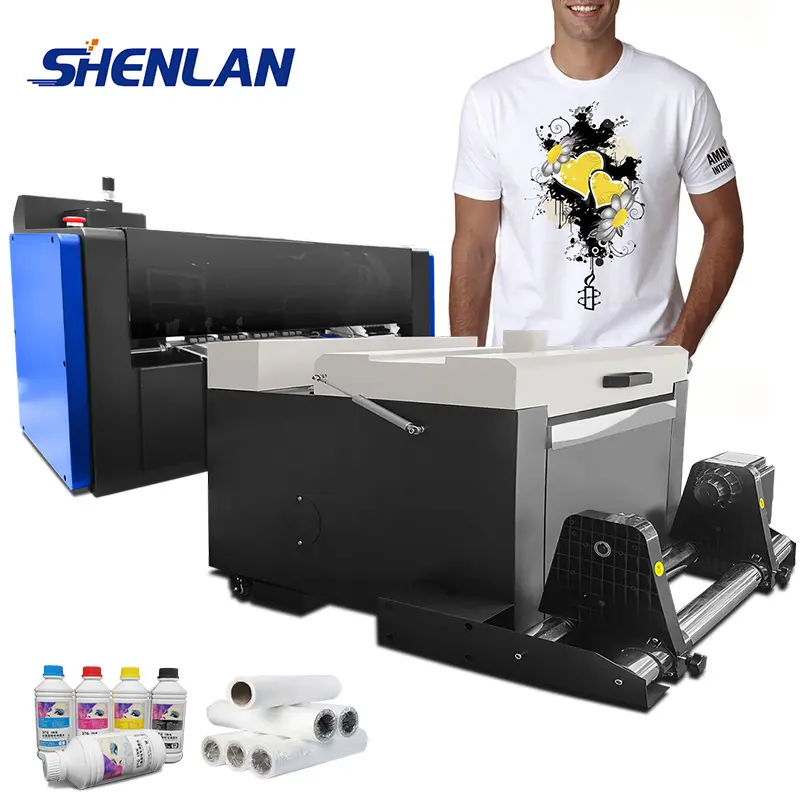 Impressora digital para pequenas empresas, máquina de impressão de camisetas a jato de tinta A3 DTF