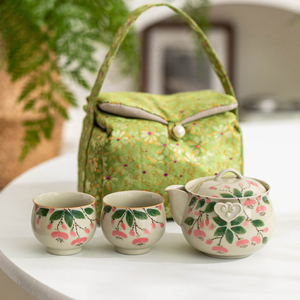 Juego de té floral pintado a mano chino-<span class=keywords><strong>Ash</strong></span> Glazed Ceramic Gongfu Teaware - Product Image 1