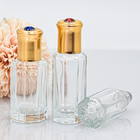 Rouleau en verre de forme Unique 3ML 6ML 12ML bouteille en verre vide transparent parfum en verre huile essentielle Attar rouleau bouteilles cosmétiques