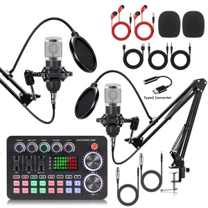 Di động ghi âm Microphone M1 Card âm thanh chuyên nghiệp có dây karaoke microphone condenser mic livestream Studio BM800 microfone - Product Image 3