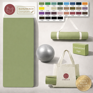 Meilleur tapis de gymnastique et de yoga écologique personnalisé, design pliable avec caoutchouc naturel - Livraison directe du fabricant - Product Image 1