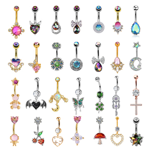 Piercing all'Ombelico in Titanio e Acciaio Inossidabile, Molteplici Stili, Personalizzabili - Product Image 1