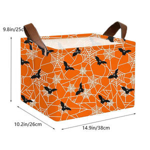 XR transfrontalier Halloween Rectangle écologique pliable panier de rangement dessin animé jouet boîte à vêtements <span class=keywords><strong>toile</strong></span> multifonctionnelle - Product Image 3