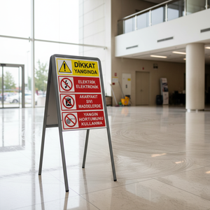 Señal de Advertencia de Piso Mojado, Base de Acero con Material Plástico, Advertencia de Seguridad para Uso en Carreteras, No Utilizar en Caso de Incendio - Product Image 3