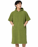 Serviette de plage à capuche en microfibre tropicale personnalisée, douce pour la peau, séchage rapide, imprimée, pour adultes, avec logo personnalisé