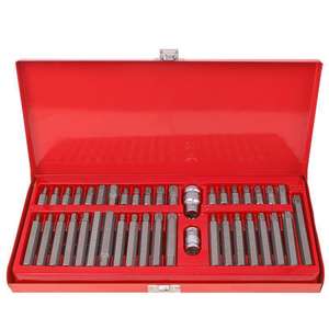 Juego de llaves de vaso Xi Meng de 41 piezas, métricas, hexagonales y de 12 puntas, con puntas de destornillador de longitud extendida. - Product Image 1