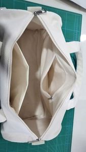 LOQ MOQ <b>Canvas</b> <b>Tote</b> Bag Cross Body Messenger Bag Unisex Shopping Beach Travel Bag with Zipper Customized Logo - Product Image 4