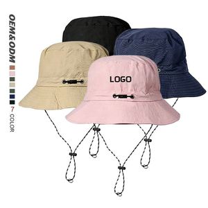 Nouveaux chapeaux de pêcheur en nylon ajustables à large bord avec logo personnalisé, protection solaire pour l'extérieur, chapeau de safari respirant et imperméable, chapeaux bob - Product Image 1