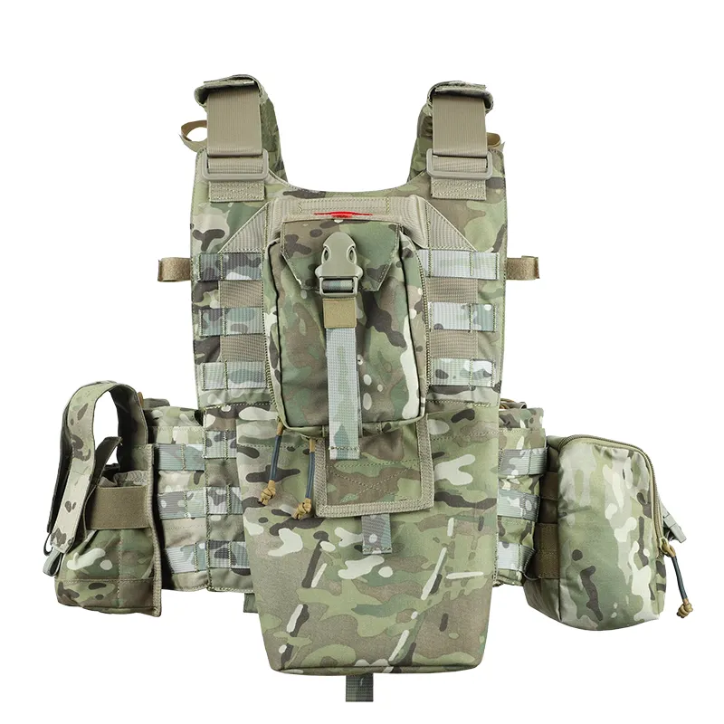 Doublesafe Camouflage Multicam Vert Multifonctionnel Chasse Molle Armor Vest Protective Security Plate Carrier Vest Tactical