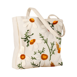 Sac fourre-tout personnalisé de haute qualité pour les courses, réutilisable, en coton et toile de polyester avec poches, vente en gros, motif lettres - Product Image 6