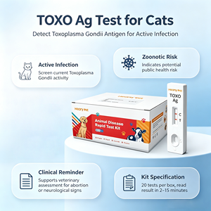 Kit de Prueba Rápida de Antígeno de Toxoplasma, Cassette de Diagnóstico de Antígeno de Toxoplasma Felino para Uso en Clínicas Veterinarias y Laboratorios - Product Image 3