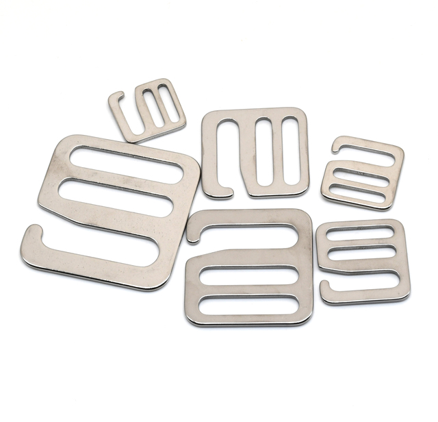Metal Ladder Lock Slider Stainless Steel Webbing Buckles G-Hook for Backpack Straps 1" Adjustable Metal g Hook Buckle