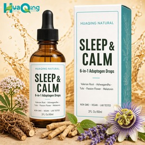 <span class=keywords><strong>Gotas</strong></span> Adaptógenas 6 en 1 <span class=keywords><strong>para</strong></span> Dormir Tranquilo: Raíz de Valeriana, Ashwagandha, Tulsi, Flor de <span class=keywords><strong>la</strong></span> Pasión, Melatonina, Paz y Relajación, Marca Privada OEM - Product Image 1