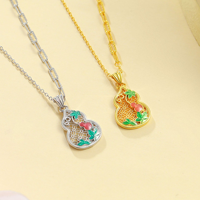 ALICE Bijoux Fins Autres Pendentifs Gourde Mode Nationale Collier Cloisonné Chaîne à Maillons Cadeau Vente en Gros