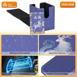 Plateau à dés magnétique FX avec cuir PU imperméable et durable, capacité de 120+ cartes, boîte de rangement pour jeux de société - Product Image 2