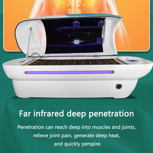 Cápsula de Spa de Lujo con Terapia de Luz Roja y Ozono para Relajación, Desintoxicación y Bienestar, Sauna de Infrarrojos de Espectro Completo - Product Image 4
