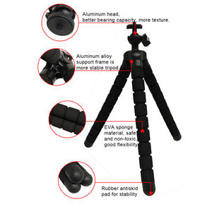 <span class=keywords><strong>Precio</strong></span> de fábrica portátil barato Flexible Mini soporta soporte esponja pulpo trípode <span class=keywords><strong>para</strong></span> teléfono móvil Cámara Selfie - Product Image 4