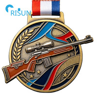 Médaille de sport personnalisable et gravable pour tir à la carabine pneumatique, pistolet à air comprimé, fusil à air comprimé, sports de tir