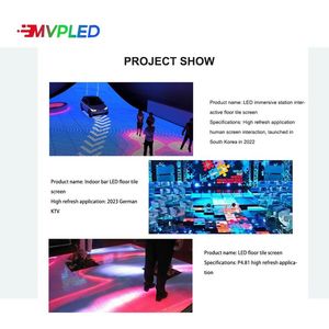 Màn hình hiển thị <span class=keywords><strong>LED</strong></span> tương tác Ngoài trời chất lượng cao nhất có thể bước lên màn hình gạch điện tử đủ màu cho tường Video hiệu suất - Product Image 4